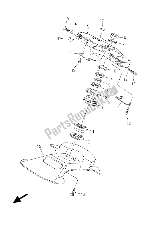 Todas las partes para Direccion de Yamaha FJR 1300 2003