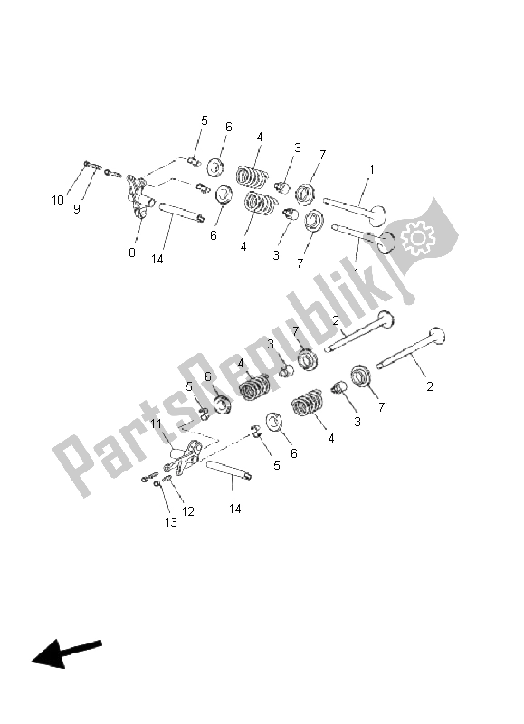 Wszystkie części do Zawór Yamaha YP 125 RA X MAX 2011