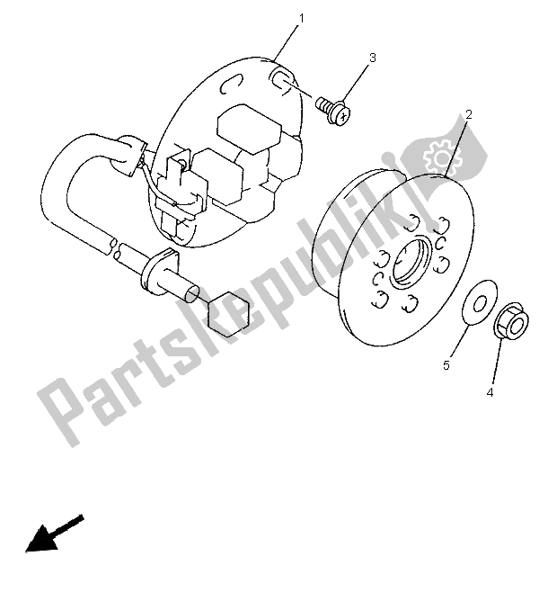 Toutes les pièces pour le Générateur du Yamaha YZ 250 1998