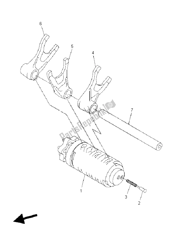 Todas las partes para Cambio De Leva Y Horquilla de Yamaha WR 250X 2008