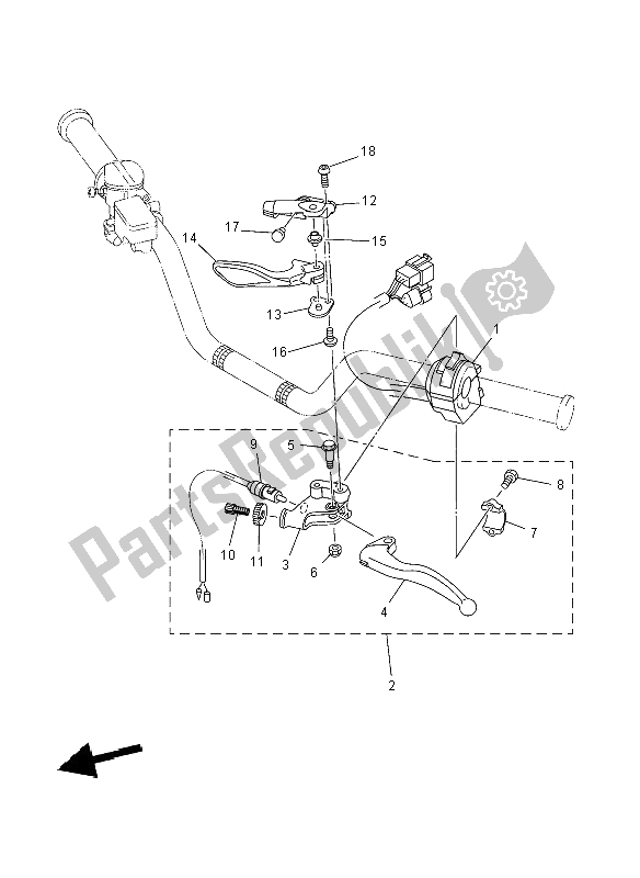 Toutes les pièces pour le Interrupteur Et Levier De Poignée du Yamaha YFM 700R SE 2012