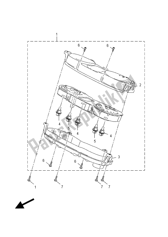 All parts for the Meter of the Yamaha YP 400R 2014