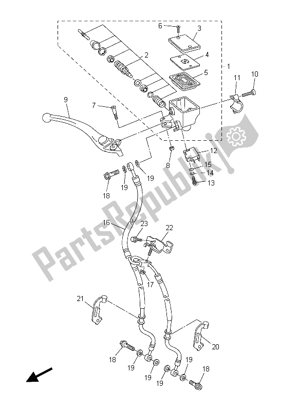 Tutte le parti per il Pompa Freno Anteriore del Yamaha FZ8 S 800 2015