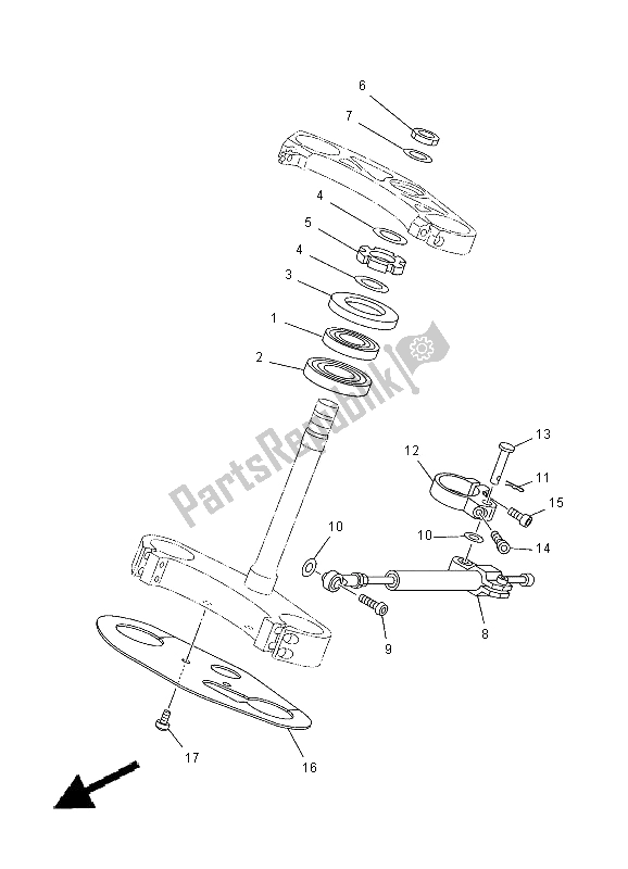 All parts for the Steering of the Yamaha TZ 250 2000