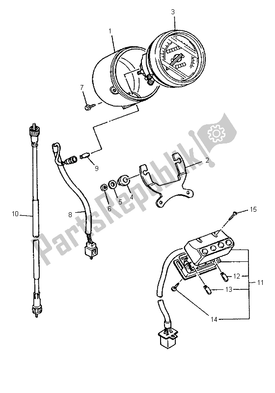 All parts for the Meter of the Yamaha XV 535 S Virago 1995