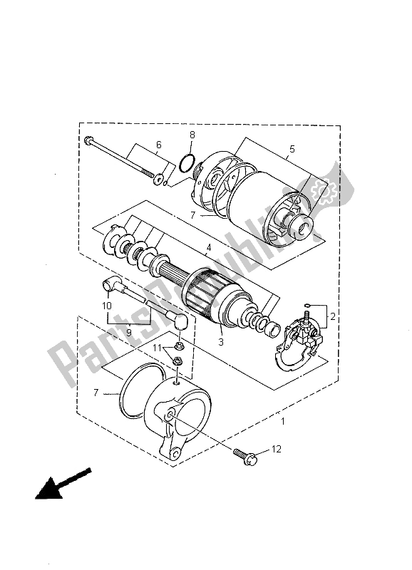 Toutes les pièces pour le Demarreur du Yamaha XJ 600N 2000