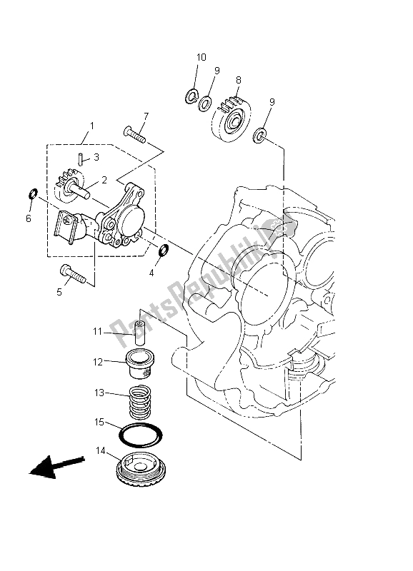 All parts for the Oil Pump of the Yamaha XVS 250 Dragstar 2002