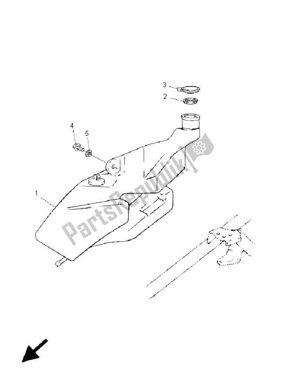 All parts for the Oil Tank of the Yamaha CS 50 AC Jogr 2005