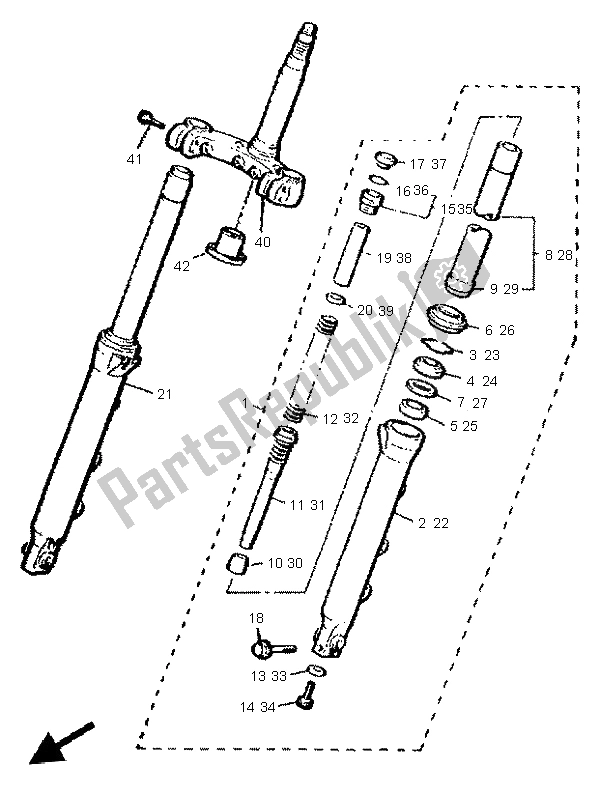 Tutte le parti per il Forcella Anteriore del Yamaha V MAX 12 1200 1999