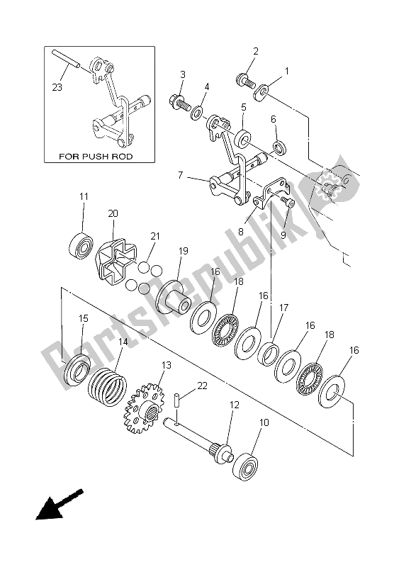 Tutte le parti per il Governatore del Yamaha YZ 250 2014