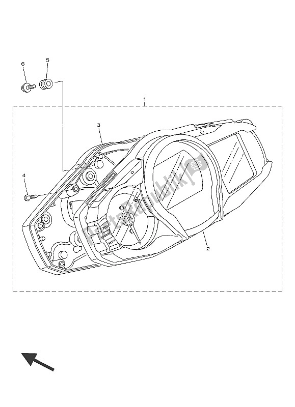 All parts for the Meter of the Yamaha FJR 1300 AE 2016