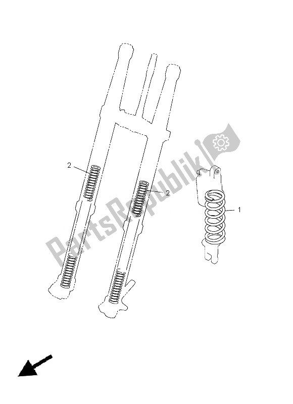 All parts for the Alternate For Chassis of the Yamaha YZ 250F 2013