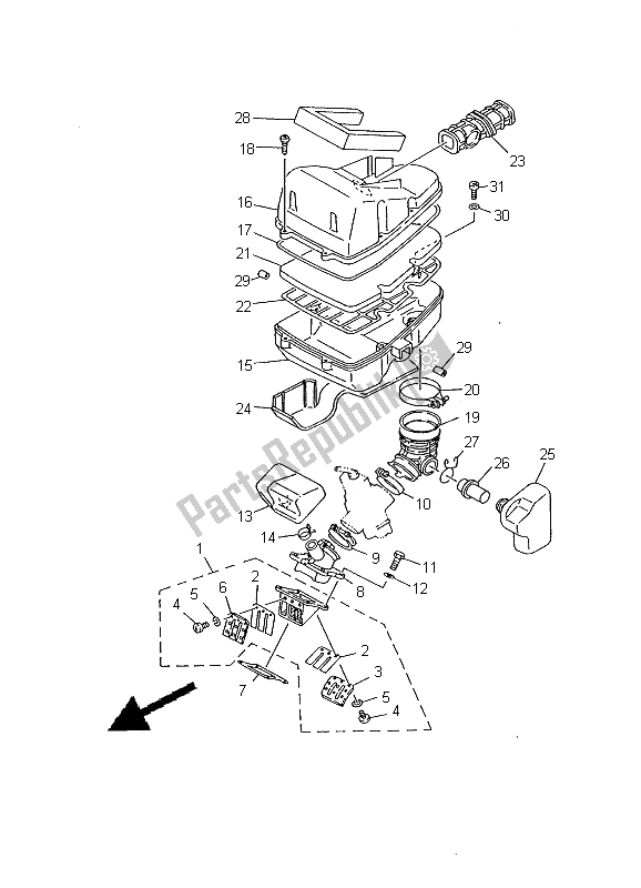 Wszystkie części do Wlot Yamaha TDR 125 2000