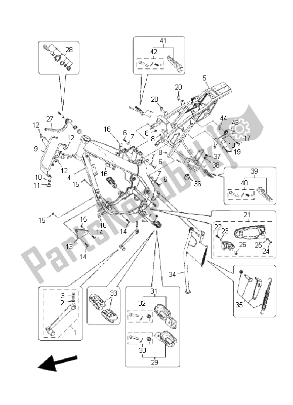 Todas las partes para Marco de Yamaha XT 125R 2008