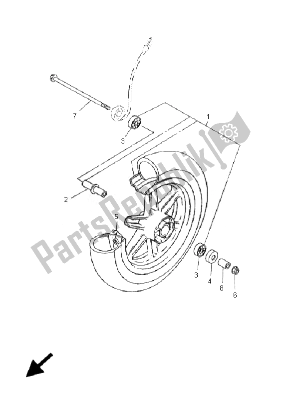 Toutes les pièces pour le Roue Avant du Yamaha CS 50 RR LC JOG 2007
