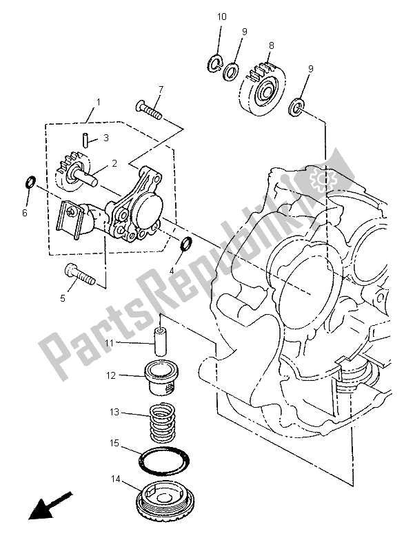 Toutes les pièces pour le La Pompe à Huile du Yamaha XV 125 1997