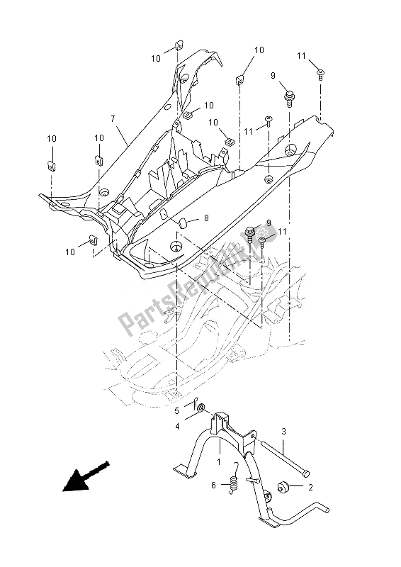 Toutes les pièces pour le Support Et Repose-pieds du Yamaha NS 50N 2013