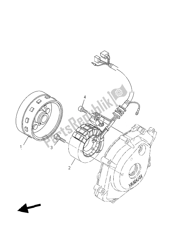 All parts for the Generator of the Yamaha YBR 125 ED 2007