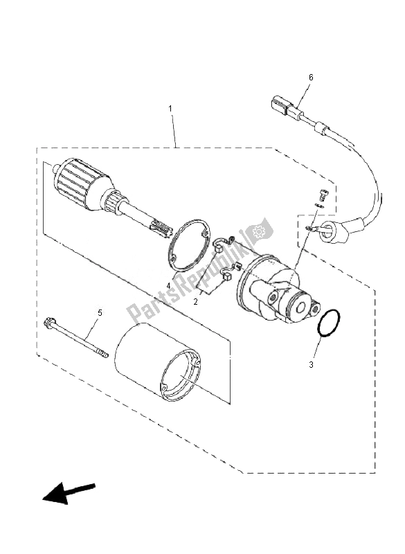 Tutte le parti per il Motore Di Avviamento del Yamaha TT R 50E 2007
