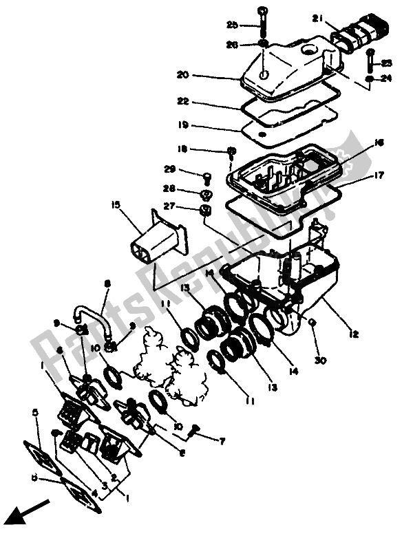 Tutte le parti per il Presa del Yamaha RD 350F 1985