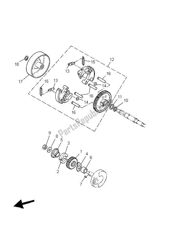 Todas las partes para Embrague de Yamaha PW 50 2006