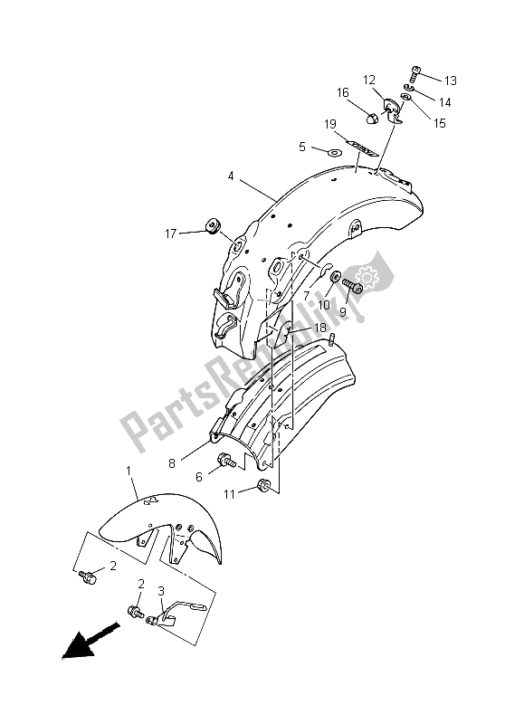 Toutes les pièces pour le Aile du Yamaha XV 125 1997