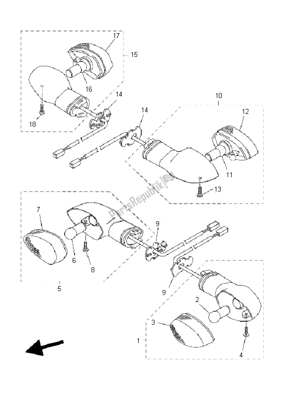 Tutte le parti per il Luce Lampeggiante del Yamaha FZ1 S Fazer 1000 2007