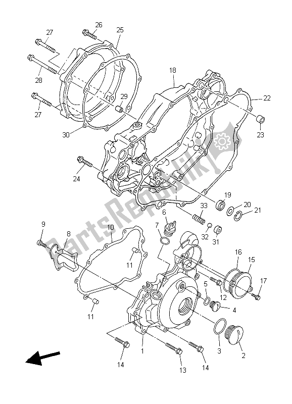 Todas las partes para Tapa Del Cárter 1 de Yamaha WR 450F 2006