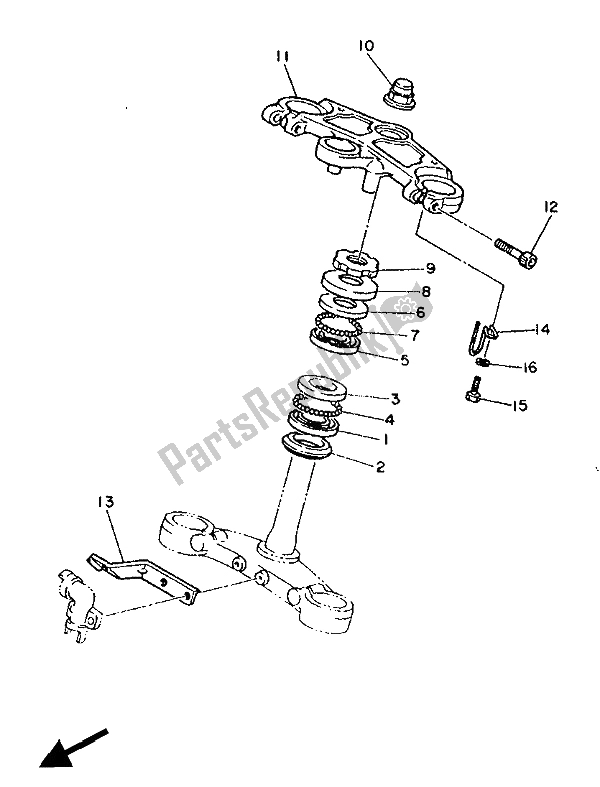 Todas las partes para Direccion de Yamaha FZ 600 1986