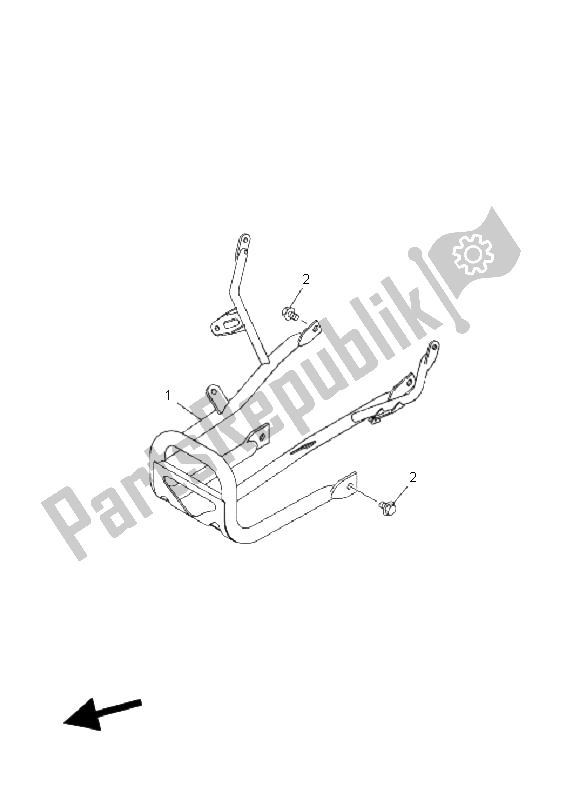 All parts for the Guard of the Yamaha YFM 80R 2005