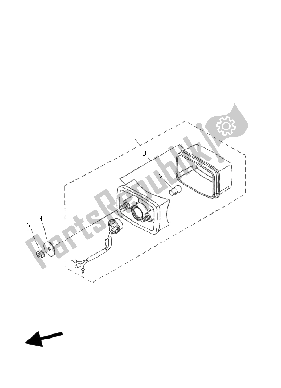 All parts for the Taillight of the Yamaha YFM 400A Kodiak 2X4 2004