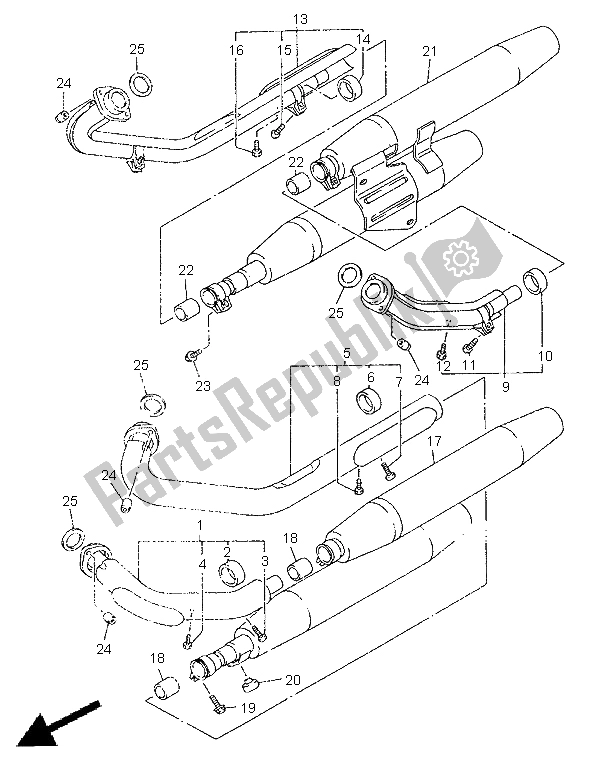 Todas las partes para Cansada de Yamaha XVZ 1300A Royalstar 1998