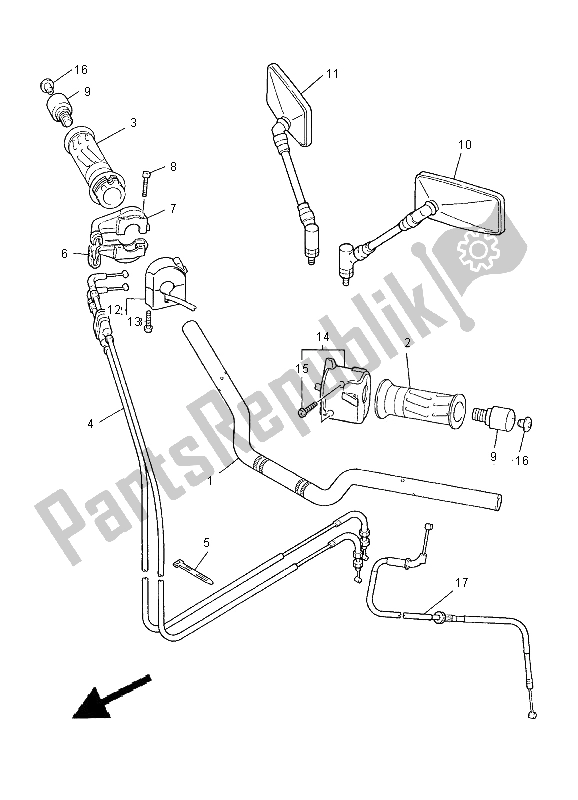 Tutte le parti per il Maniglia E Cavo Dello Sterzo del Yamaha XJR 1300 SP 2000