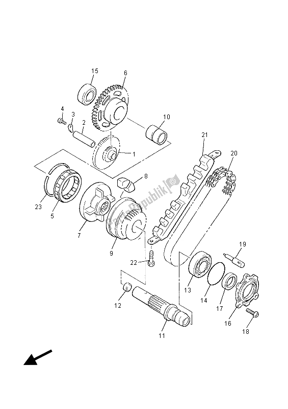 All parts for the Starter of the Yamaha XJR 1300C 2015