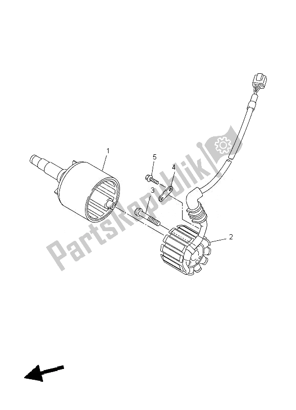 Alle onderdelen voor de Generator van de Yamaha YZF R1 1000 2007