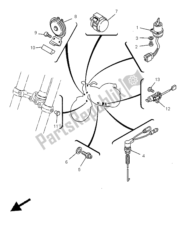 All parts for the Electrical 2 of the Yamaha SR 125 1997