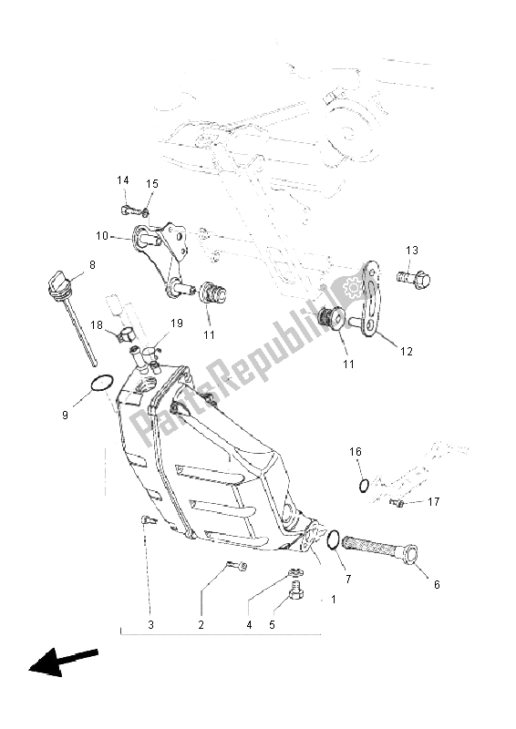 Tutte le parti per il Serbatoio Dell'olio del Yamaha MT 03 660 2011