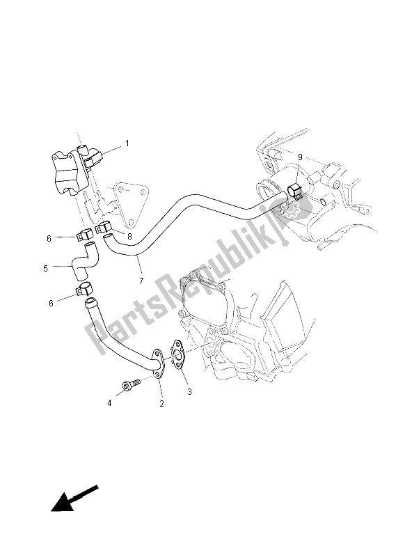 Tutte le parti per il Sistema Di Induzione Dell'aria del Yamaha MT 03 660 2008