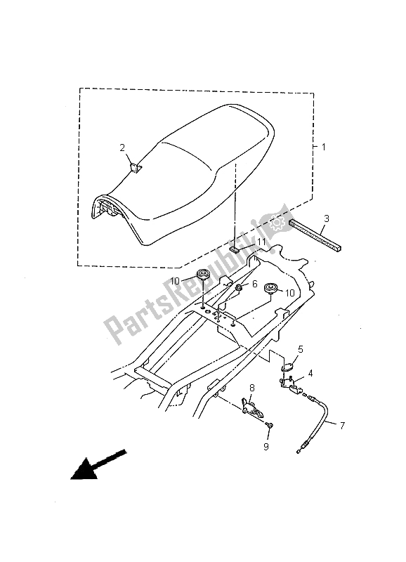 Toutes les pièces pour le Siège du Yamaha XJ 600S Diversion 2000