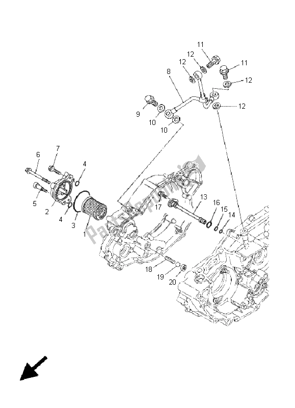 Toutes les pièces pour le Nettoyant Huile du Yamaha WR 250F 2005