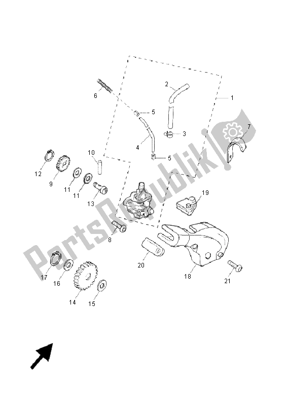 Tutte le parti per il Pompa Dell'olio del Yamaha TZR 50 2005