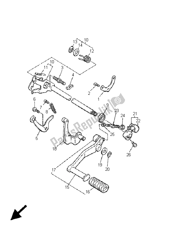 Todas las partes para Eje De Cambio de Yamaha V MAX 12 1200 2001