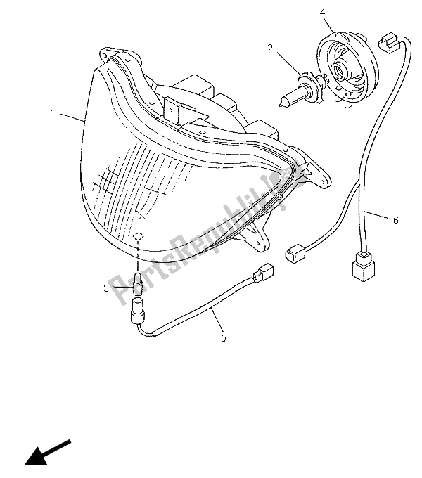 Toutes les pièces pour le Phare du Yamaha YZF 600R Thundercat 1996