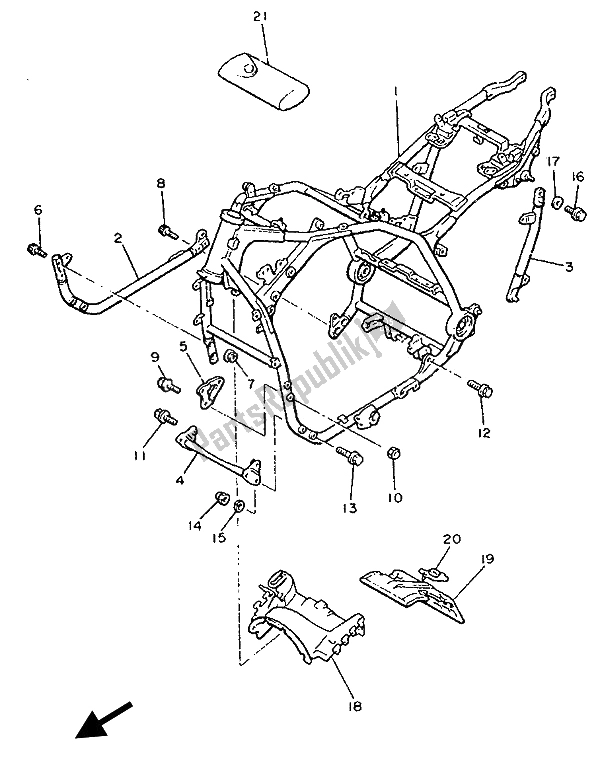 Todas las partes para Marco de Yamaha V MAX 12 1200 1993