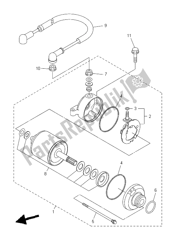 Todas las partes para Motor De Arranque de Yamaha WR 250R 2009