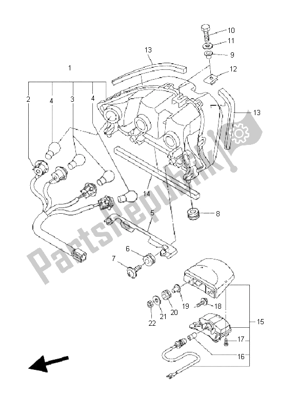 Todas las partes para Luz De La Cola de Yamaha FJR 1300 AS 2006