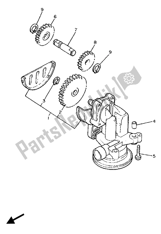 Toutes les pièces pour le La Pompe à Huile du Yamaha XVZ 13 TD Venture Royal 1300 1989