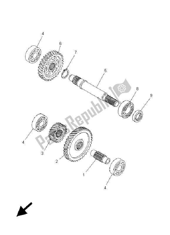 All parts for the Transmission of the Yamaha XP 500A T MAX 2005