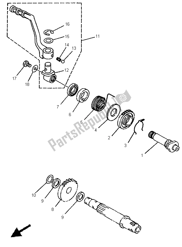 Tutte le parti per il Antipasto del Yamaha YZ 80 LC 1996