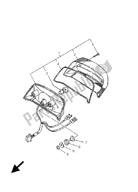 Toutes les pièces pour le Feu Arrière du Yamaha XJ 600N 2001